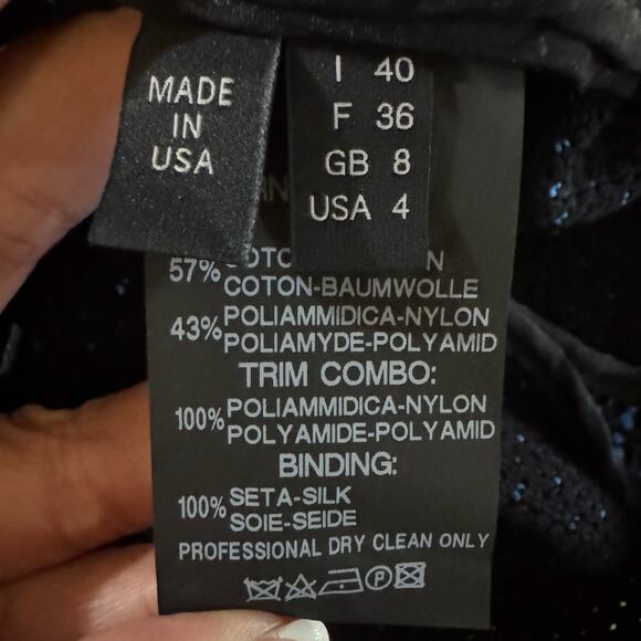 NWT Derek Lam New York Made in USA Sleeveless Crewneck Top Tweed Knit Sz 4 Blue - Picture 6 of 8